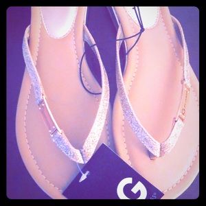 G By Guess Gold colored Flip Flops Sandals
